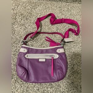 Coach Two-Tone Purple and Pink Crossbody Bag